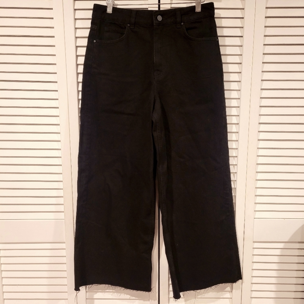 ME + EM Women's Black Wide-Leg Jeans, Size 27